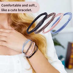20pcs Hair Tie Bracelets for Women Seamless Ponytail Holders No Damage