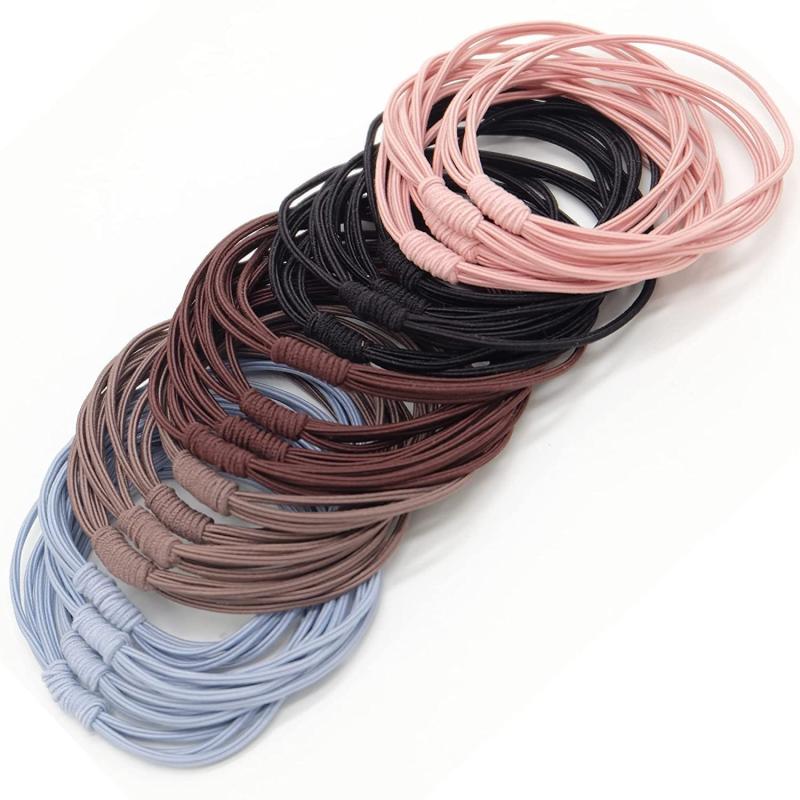 20pcs Hair Tie Bracelets for Women Seamless Ponytail Holders No Damage