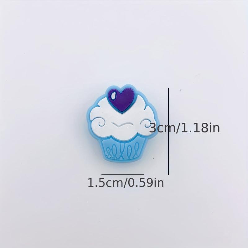 24pcs Cartoon Ice Cream Shoe Charm DIY Accessories Decoration