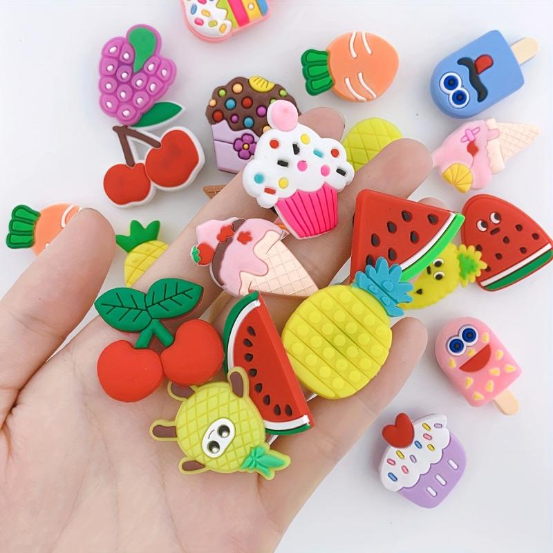 24pc Resin Shoe Charms Cartoon Shoe Buckle Clogs DIY Decoration