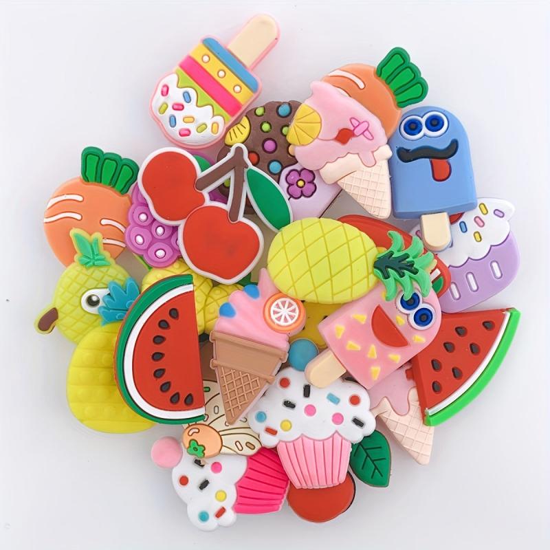 24pc Resin Shoe Charms Cartoon Shoe Buckle Clogs DIY Decoration