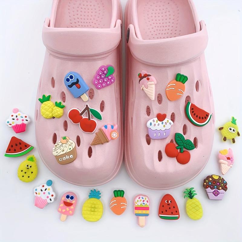 24pc Resin Shoe Charms Cartoon Shoe Buckle Clogs DIY Decoration