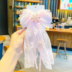Princess Bow Snowflake Hair Clip Ornaments Big Bow Costume Accessories