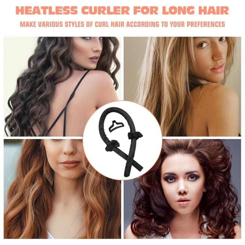 Silk Ribbon Curling Rod Hair Roller Curls With Hair Claw