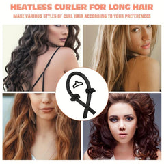 Silk Ribbon Curling Rod Hair Roller Curls With Hair Claw