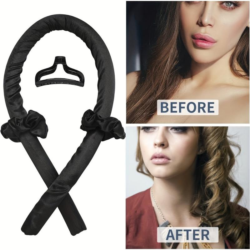 Silk Ribbon Curling Rod Hair Roller Curls With Hair Claw