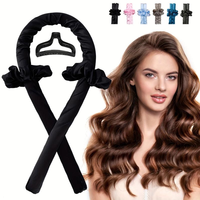 Silk Ribbon Curling Rod Hair Roller Curls With Hair Claw