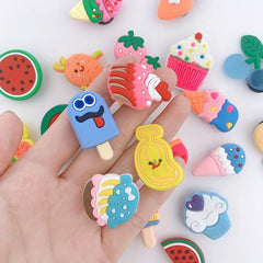 24pcs Cake Shoe Charms DIY Shoe Buckle Clogs Decoration