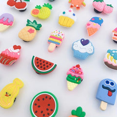 24pcs Cake Shoe Charms DIY Shoe Buckle Clogs Decoration