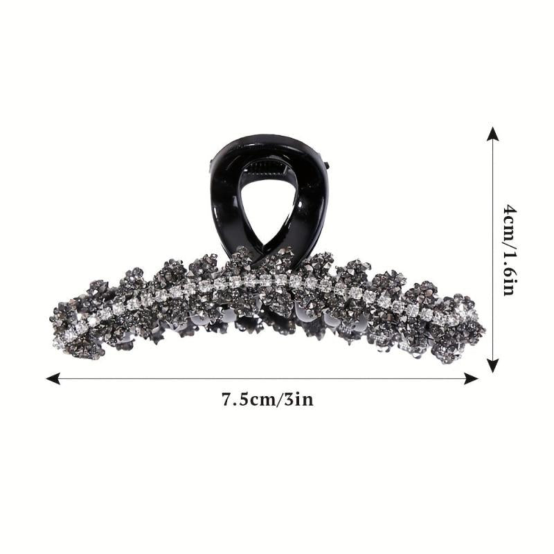 Rhinestone Hair Claw Large Shark Claw Ponytail Holder