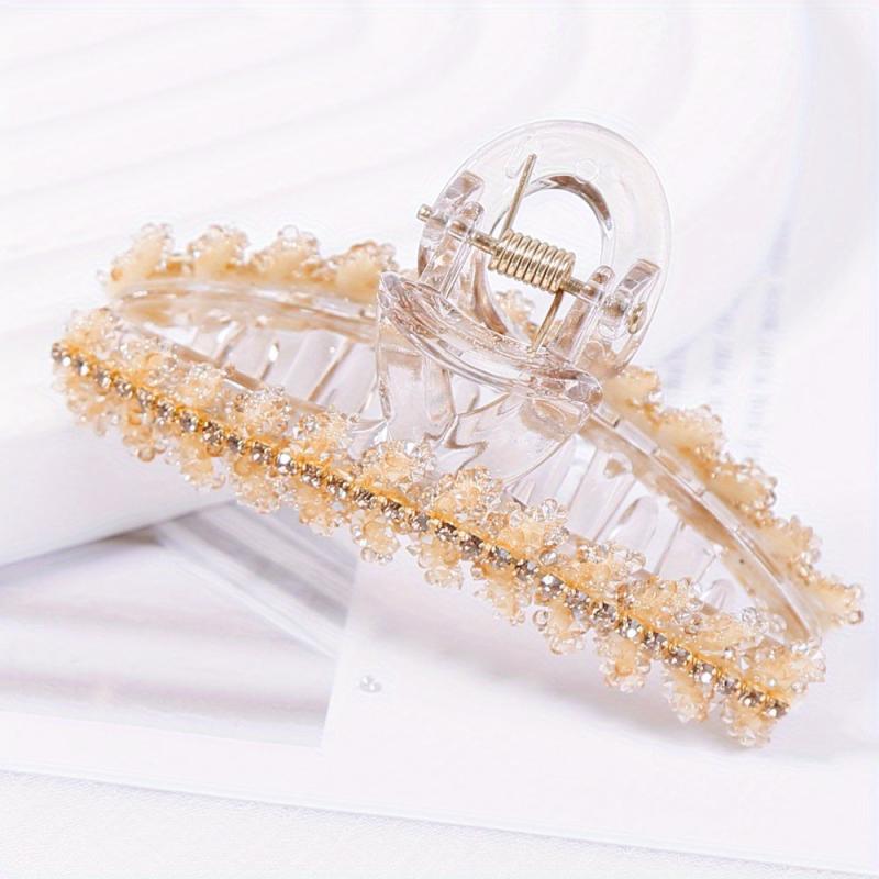 Rhinestone Hair Claw Large Shark Claw Ponytail Holder
