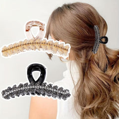 Rhinestone Hair Claw Large Shark Claw Ponytail Holder