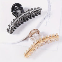 Rhinestone Hair Claw Large Shark Claw Ponytail Holder