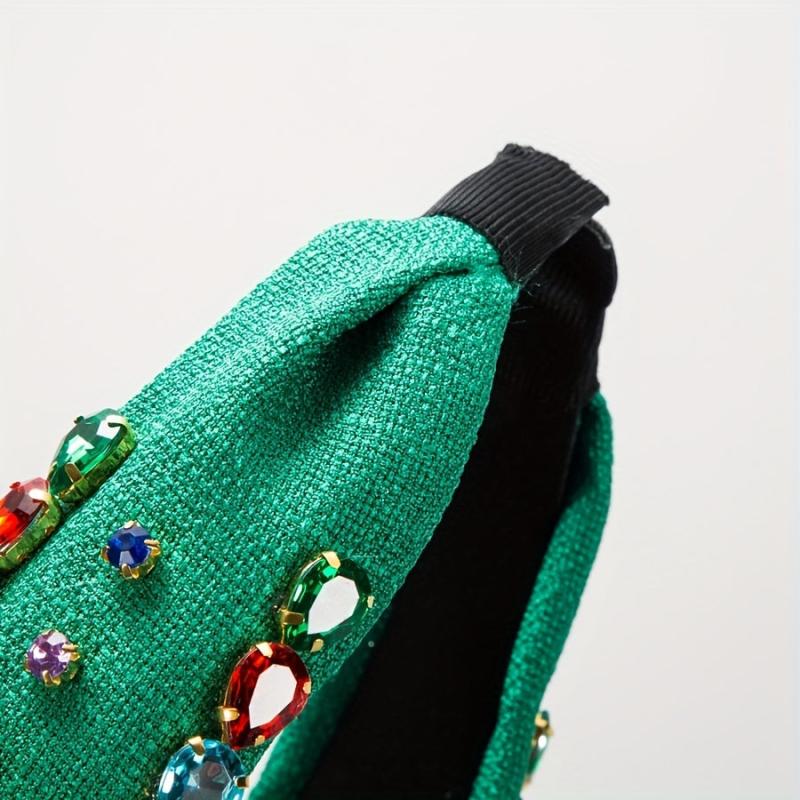 Baroque Rhinestone Cross Headband Vintage Style Hair Accessories
