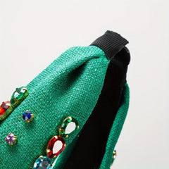 Baroque Rhinestone Cross Headband Vintage Style Hair Accessories