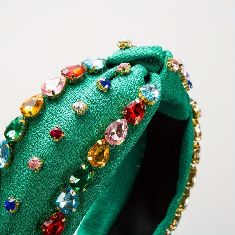 Baroque Rhinestone Cross Headband Vintage Style Hair Accessories