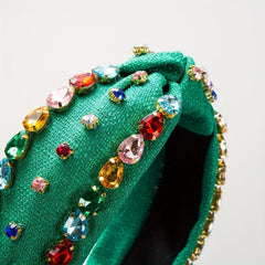 Baroque Rhinestone Cross Headband Vintage Style Hair Accessories