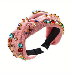 Baroque Rhinestone Cross Headband Vintage Style Hair Accessories