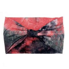 Tie Dye Wide Headband Women Boho Knotted Stretchy Hair Accessories