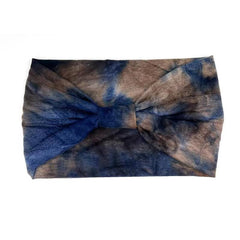 Tie Dye Wide Headband Women Boho Knotted Stretchy Hair Accessories