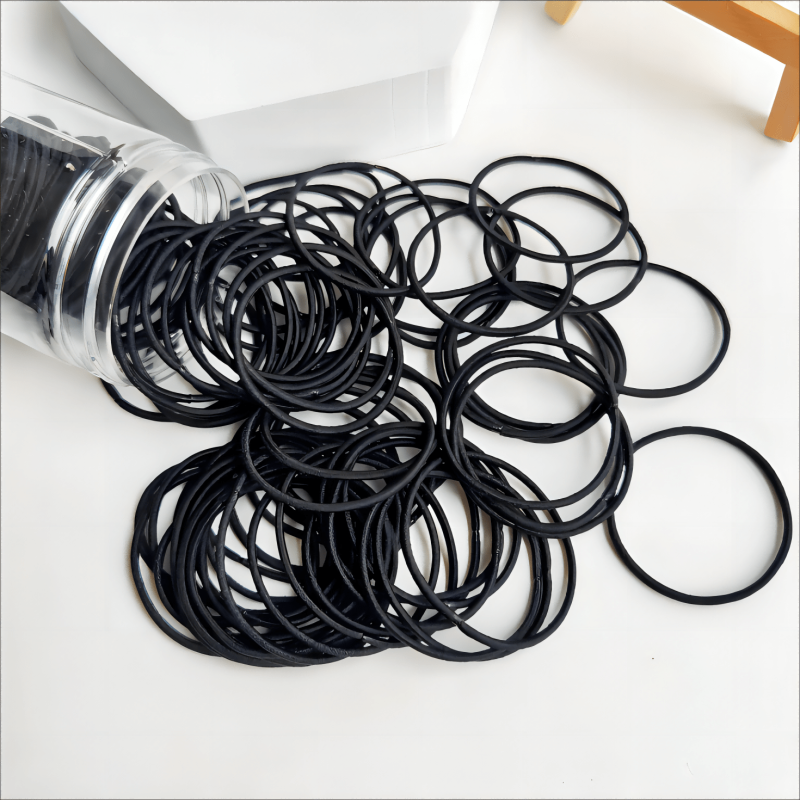 100pcs Thin Hair Rope Seamless Ponytail Holder Hair Accessories
