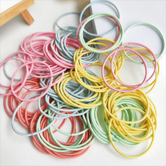 100pcs Thin Hair Rope Seamless Ponytail Holder Hair Accessories
