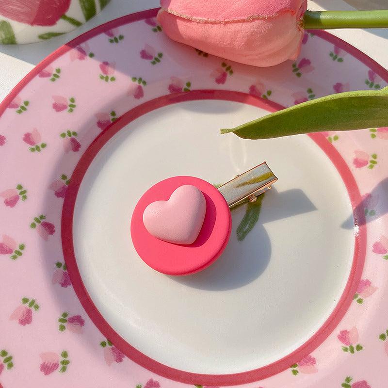 Heart Hair Clip Barrettes Alloy Women Hairpin Decorative Bridal Hair Jewelry