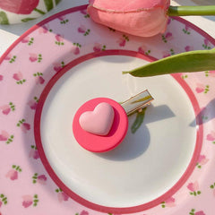 Heart Hair Clip Barrettes Alloy Women Hairpin Decorative Bridal Hair Jewelry
