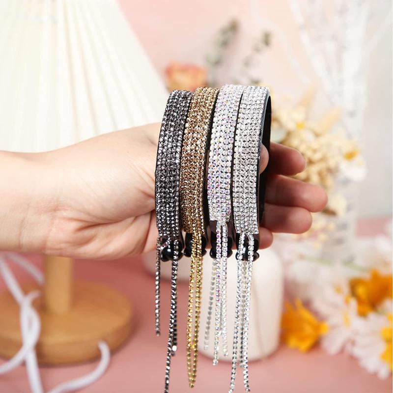 Rhinestone & Tassel Hair Claw Bun Maker Headwear