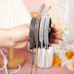Rhinestone & Tassel Hair Claw Bun Maker Headwear