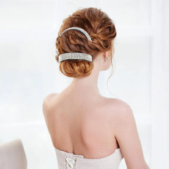 Rhinestone & Tassel Hair Claw Bun Maker Headwear