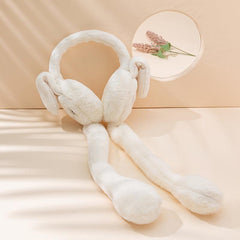 Rabbit Ear Moving Earmuffs Funny Ear Warmer For Women