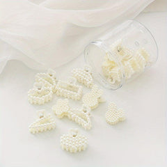 16 PCS Faux Pearl Hair Claw Head Jewelry Hair Accessories For Women