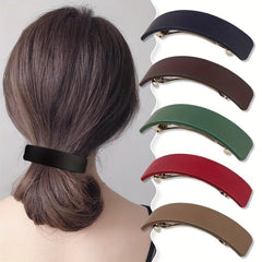 Frosted Rectangle Hair Clip Ponytail Holder Girls Hair Clip Accessories