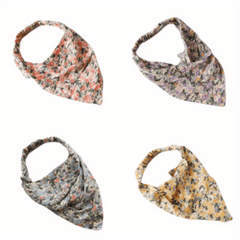 Boho Style Fabric Hair Bundle Set - Triangle Scarf & Headband Accessories