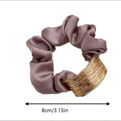 Metal Large Scrunchie Elastic Hair Tie Ponytail Hair Rope Hair Accessories