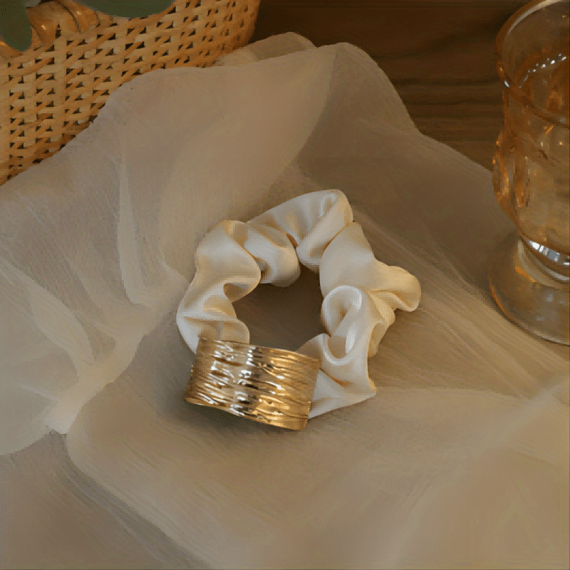 Metal Large Scrunchie Elastic Hair Tie Ponytail Hair Rope Hair Accessories