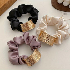 Metal Large Scrunchie Elastic Hair Tie Ponytail Hair Rope Hair Accessories