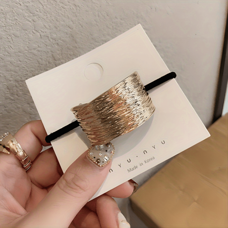 Metal Large Scrunchie Elastic Hair Tie Ponytail Hair Rope Hair Accessories