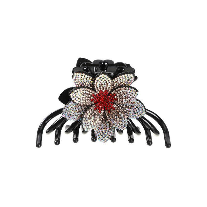 Crystal Flower Hair Claw Ponytail Hairpin 1pc