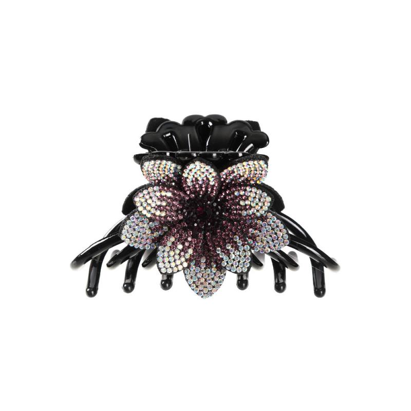 Crystal Flower Hair Claw Ponytail Hairpin 1pc