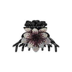 Crystal Flower Hair Claw Ponytail Hairpin 1pc