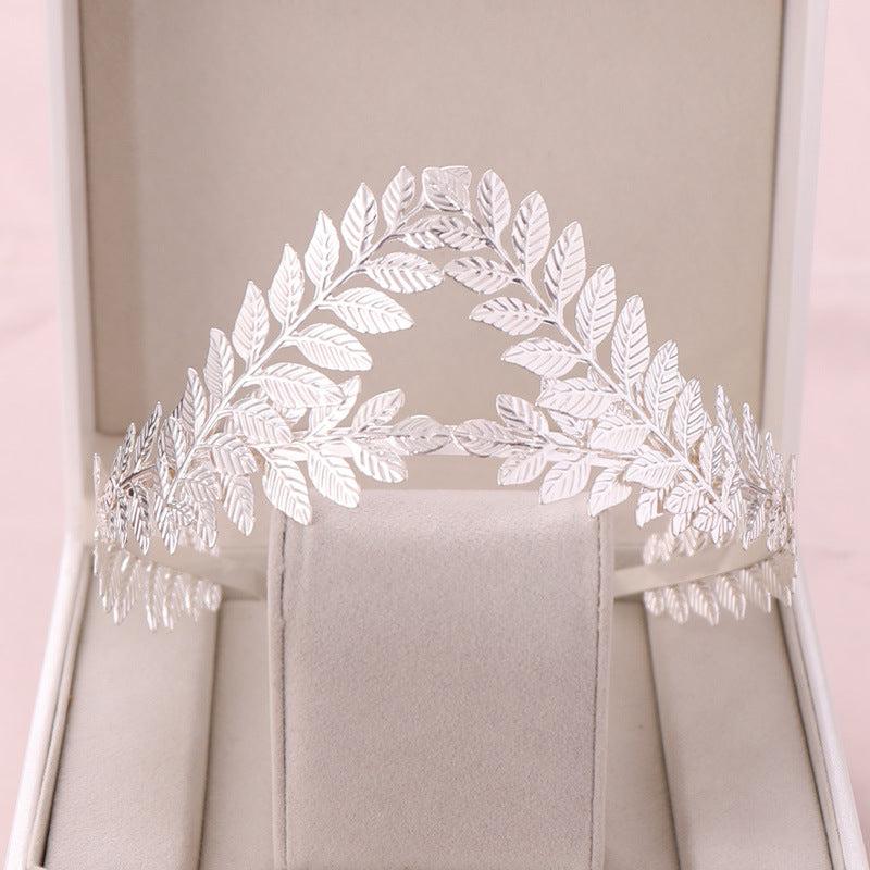 Golden Floral Tiara Botanical Bridal Tiara Rhinestone Tiara Bridal Crown