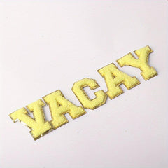 5pcs Vacay Letters Iron on Patch for Clothing Hat DIY Accessories