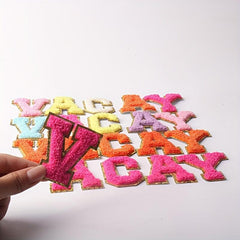5pcs Vacay Letters Iron on Patch for Clothing Hat DIY Accessories