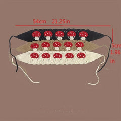 Sweet Mushroom Knitted Headband Hair Accessories Pastoral Style