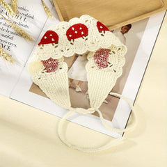 Sweet Mushroom Knitted Headband Hair Accessories Pastoral Style