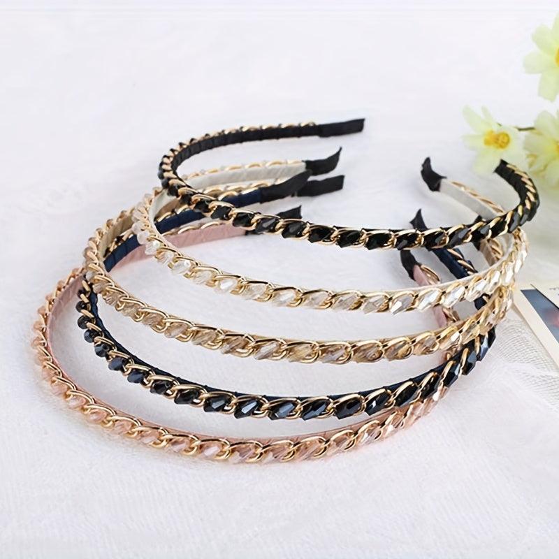 Crystal Metal Buckle Headbands with Sparkling Hair Accessories