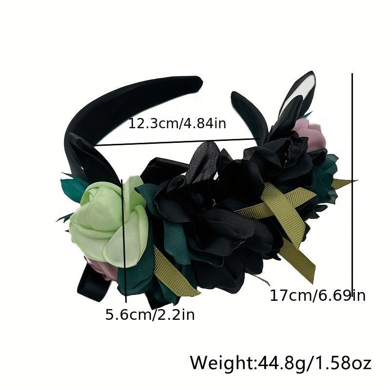 Flower Head Hoop Headdress for Party Prom