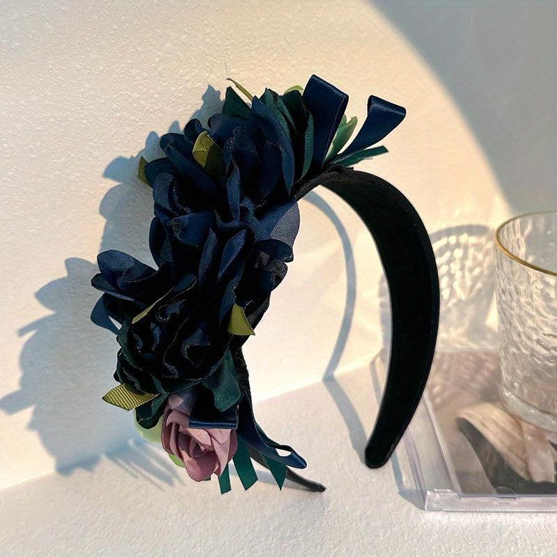 Flower Head Hoop Headdress for Party Prom